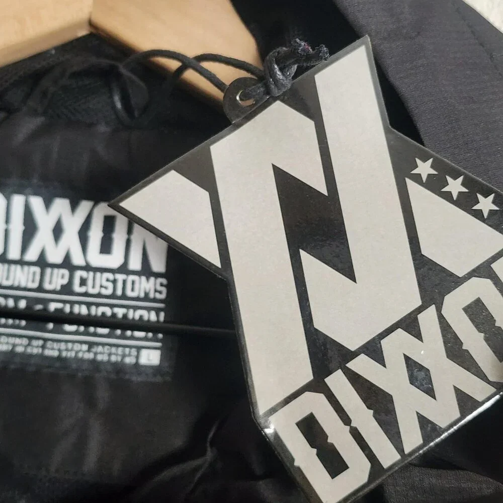 Dixxon Jacket Mens Large Black Full Zip Hooded Windbreaker Ground Up Customs